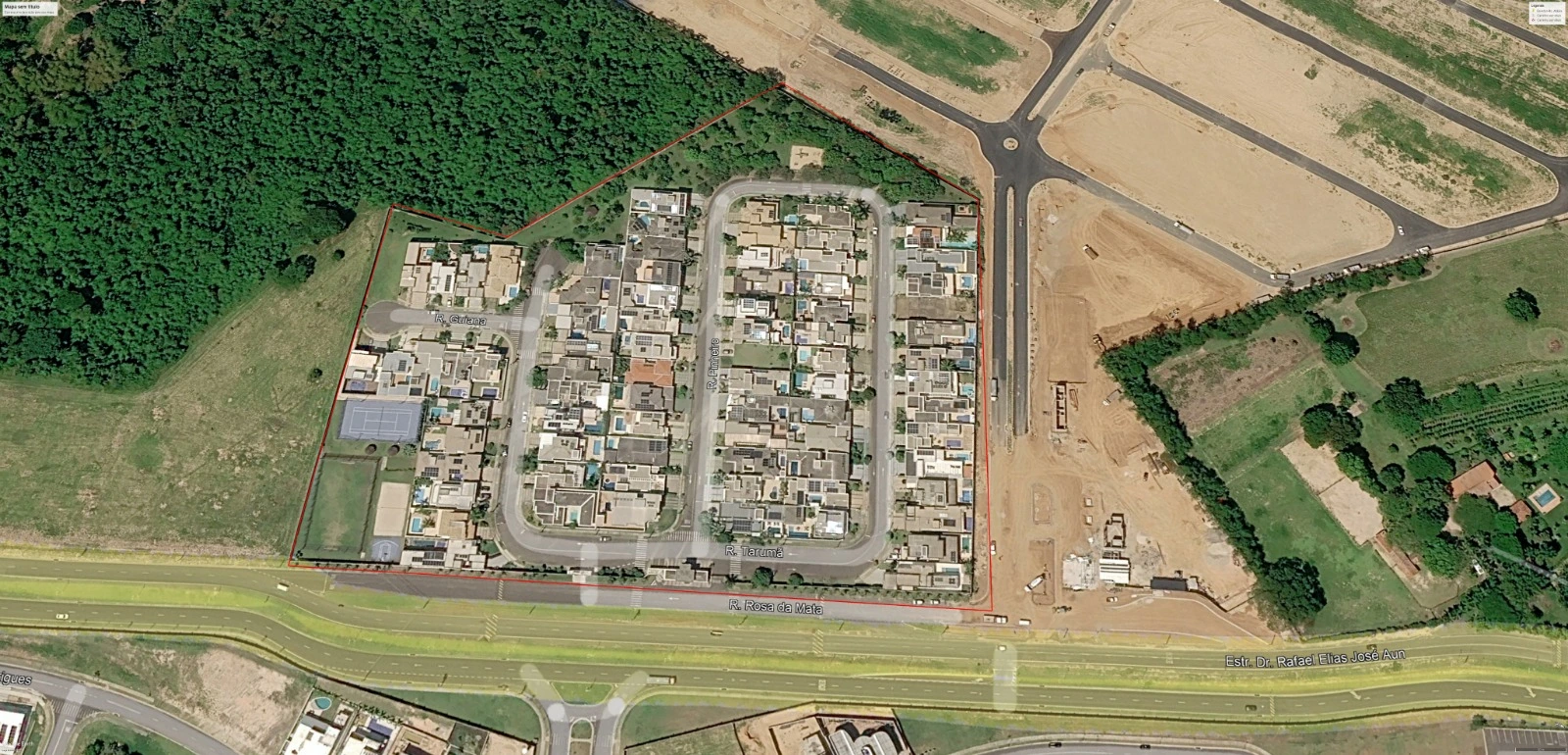 Residencial da Mata — Indaiatuba, vista aérea — Quaresma Henriques Incorporadora